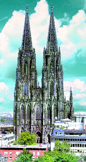 157-метровые башни Кёльнского собора. К моменту завершения строительства храма они были самыми высокими в мире