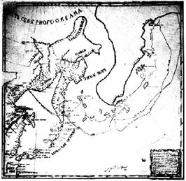 Итоговая карта второй Камчатской экспедиции В.Беринга и А.Чирикова