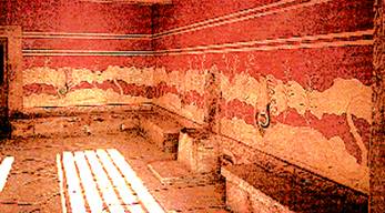 Тронный зал царя Миноса в Кносском дворце