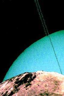 Вид Урана с поверхности Миранды