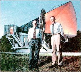 Арно Пензиас и Роберт Уилсон, в 1964 г., открывшие реликтовое фоновое излучение