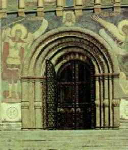 Южный портал Успенского собор московского Кремля. Фрагмент